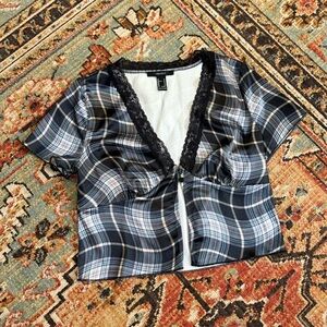 Forever21 Plaid Crop Top